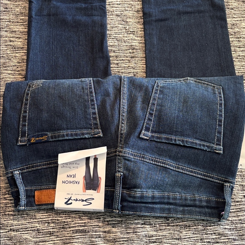 Seven7 High Rise Frayed Hem Jeans - Picture 5 of 6